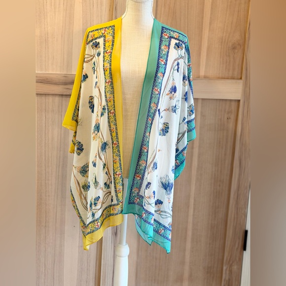 Chico’s Open Front Shrug Coverup. Women’s Sz-OS. Flowy | Sheer | Boho. EUC - Picture 1 of 9